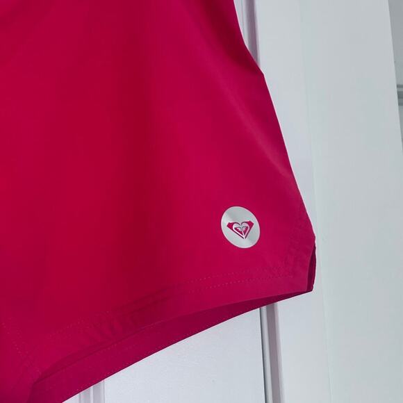 Roxy To Dye 7" Boardshort Swim Bottoms Women’s Large Red Surfer Beachy Lace Up - Picture 5 of 9